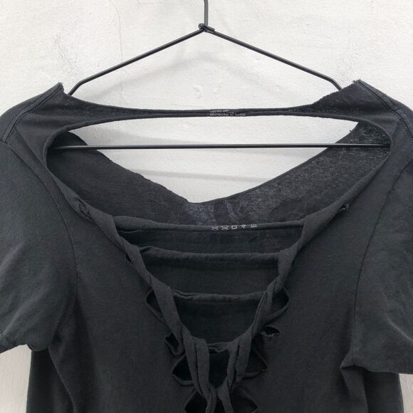 Dare To Keep Kids Off Drugs Distressed Up-Cycled T Shirt Black Sz S 100% Cotton - Picture 7 of 10